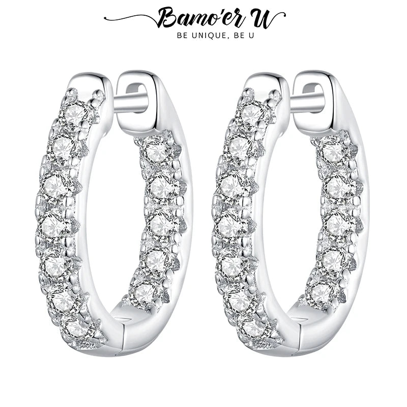 Moissanite Hoop Earrings