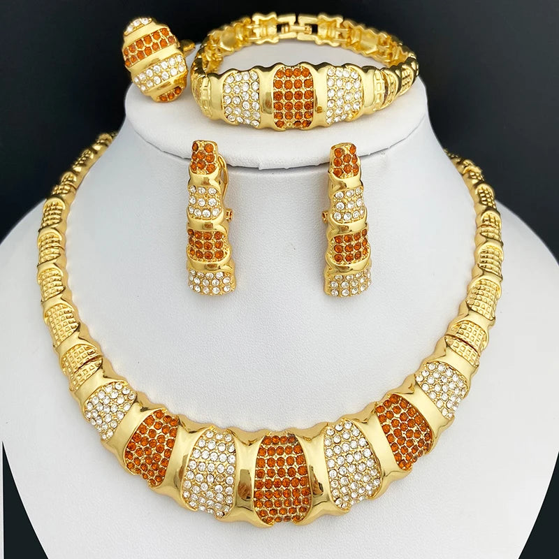 18K Gold Plated Necklace Set