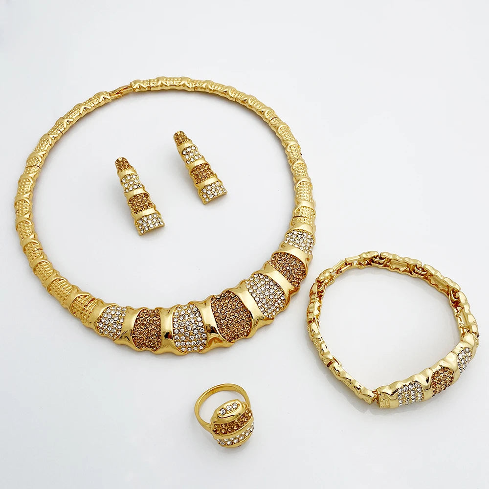 18K Gold Plated Necklace Set