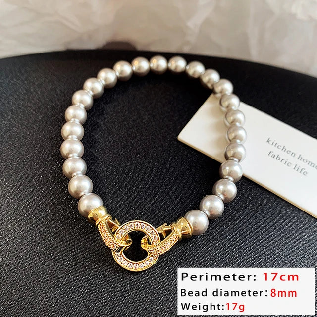 French Elegant Imitation Pearl Beaded Necklace