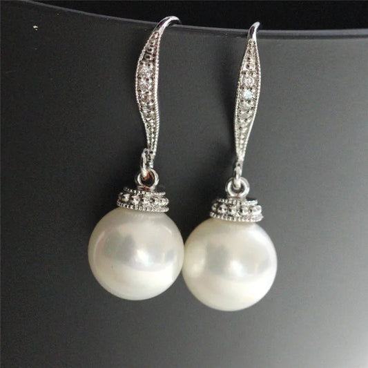 Imitation Pearl Hook Earrings