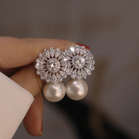 Stud Imitation Pearl  Earring