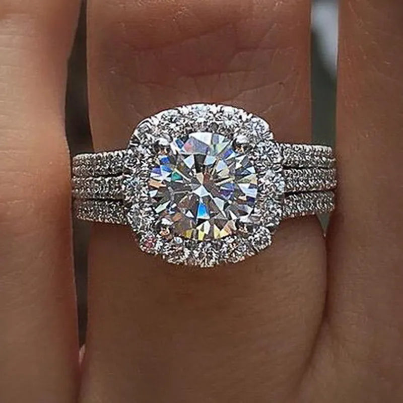 Trendy Women Rings with Brilliant Cubic Zirconia - Luxury Engagement, Wedding, and Party Jewelry