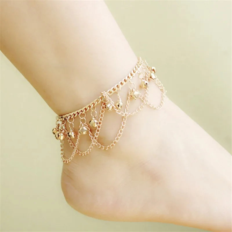 Luxury Chain Anklets for Women Fashion Simple Design Girls Barefoot Sandals Bracelet Ankle Accessories Party Jewelry