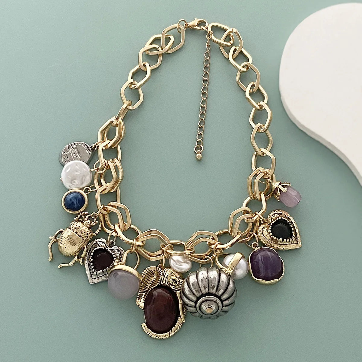 Retro Fashion Multiple Pendant Necklace